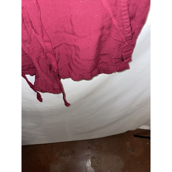 Bebop Casual Shorts Women’s Size Medium Red Zip Fly Drawstring Pockets - Picture 7 of 12